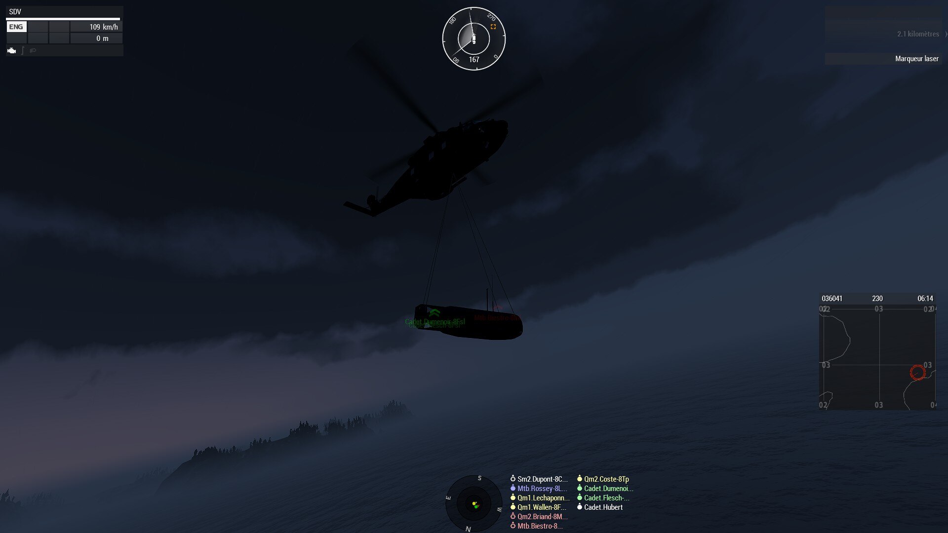 Training du 25 Novembre 2016. Le Bat Helico.