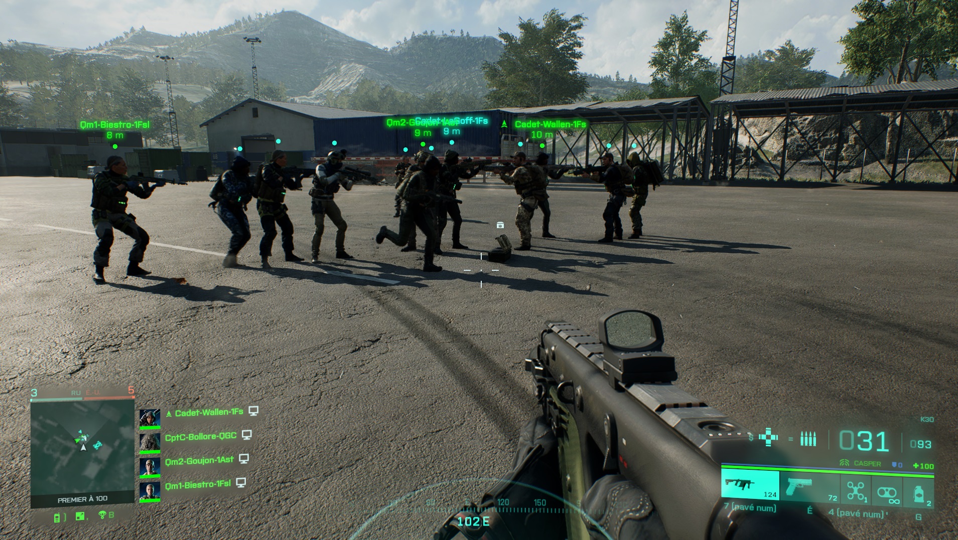 Training du 17 Décembre 2021. Rassemblement de la Troop 1 avant l'assaut sur Caspian Border.